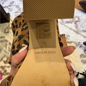 Leopard Print Heeled Sandals